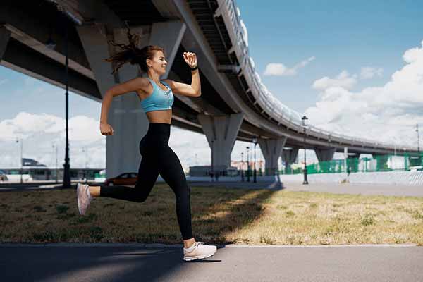Energy Efficiency Health Benefits Lady Running Energy Efficiency Health Benefits Lady Running