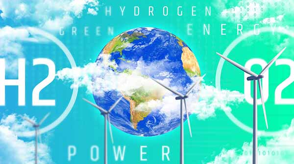 Hydrogen Economy and Power Illustration