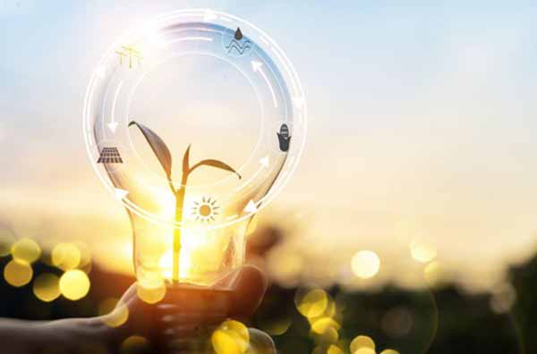 Energy Efficiency Helps Net Zero Emissions Illustration