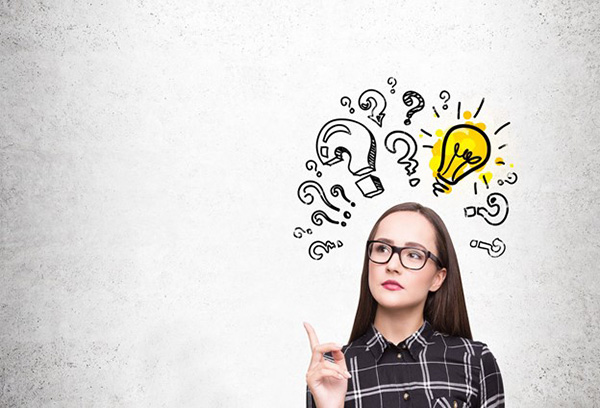 Illustration of Girl Making and Contemplating Energy Switch