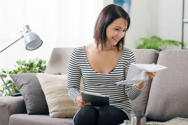 Woman Happy to Save Money