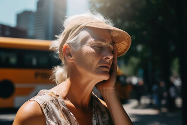 Woman Stressing over Rolling Blackout