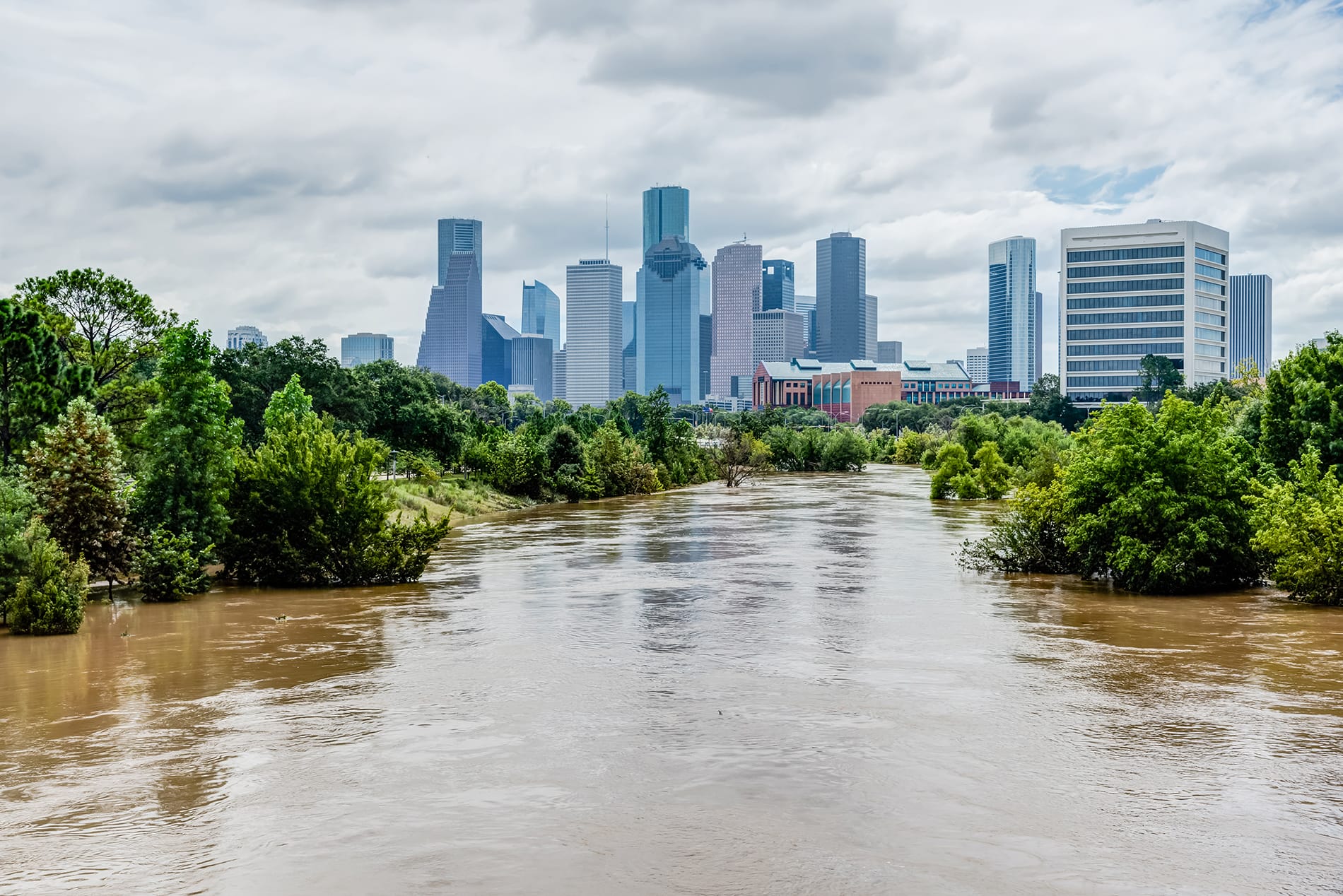Dirty River Water Before a Storm