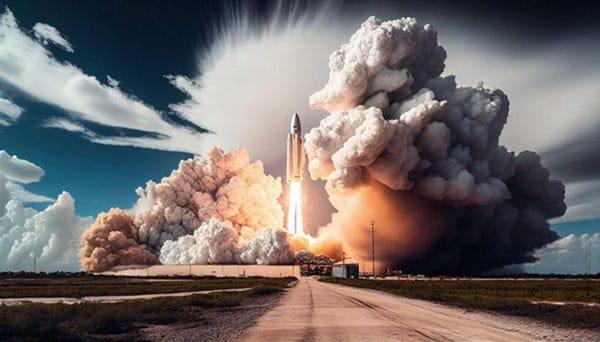 Elon Musk Rocket Technology Photo Illustration